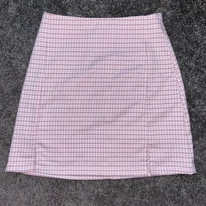 Brandy Melville “Vintage” Pink Plaid Skirt